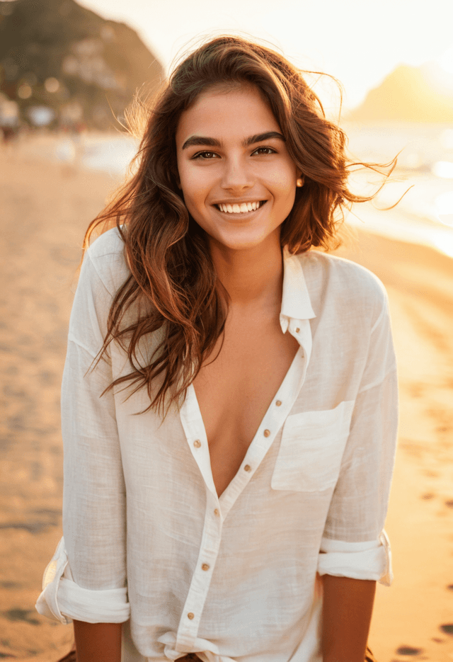 Oh, the golden hour glow on the beach!